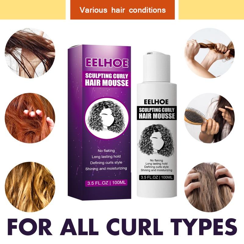Lockigt Hår Styling Elastin Återfuktande och Återfuktande Hår, Fluffig Hårstylingvård Elastin