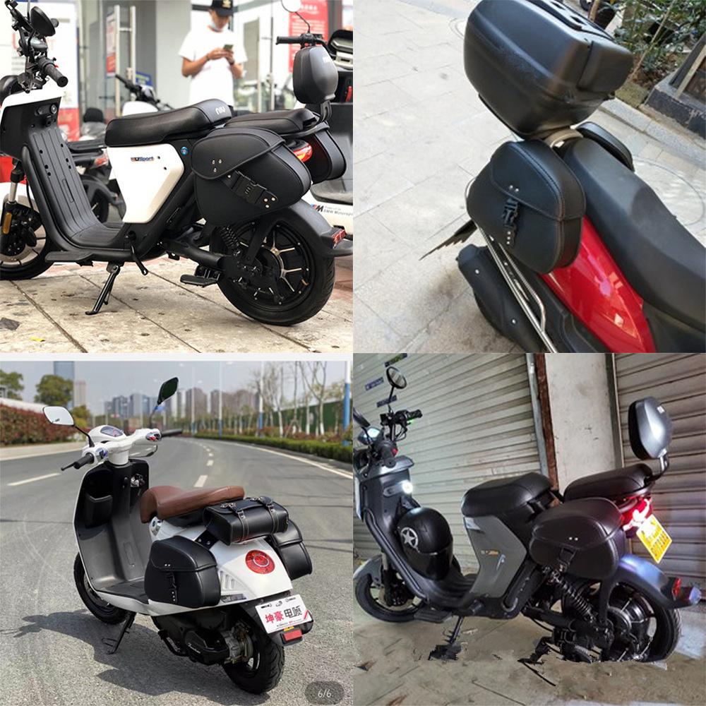 PU Leather Motorcycle Saddlebags Waterproof Motorbike Side Saddle Bags Password Lock Universal for Harley Suzuki Kawasaki Yamaha