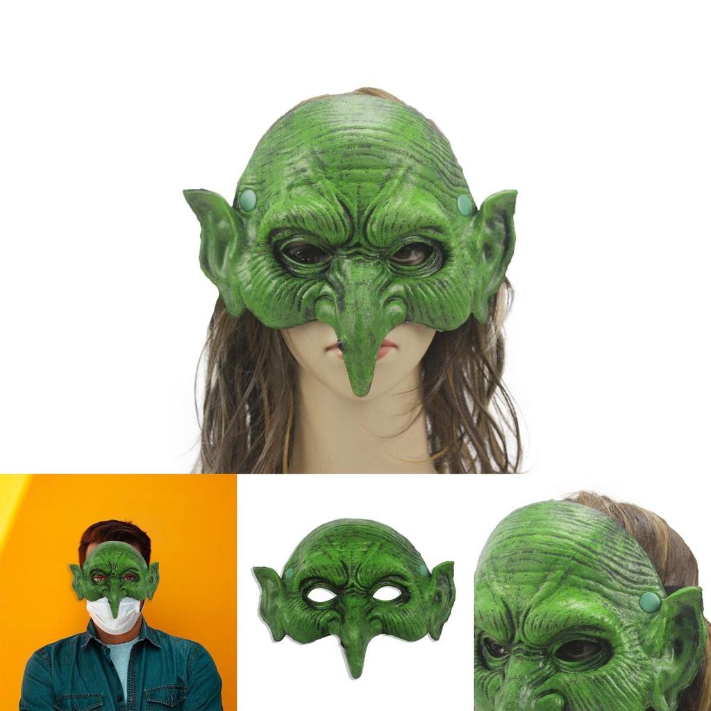 Realistic Green Witch Mask For Halloween Easter Carnival Party Mask Prop