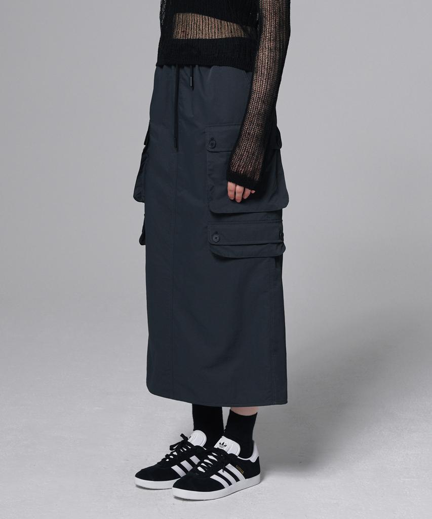 Aussel Utility Cargo Skirt Dark Grey