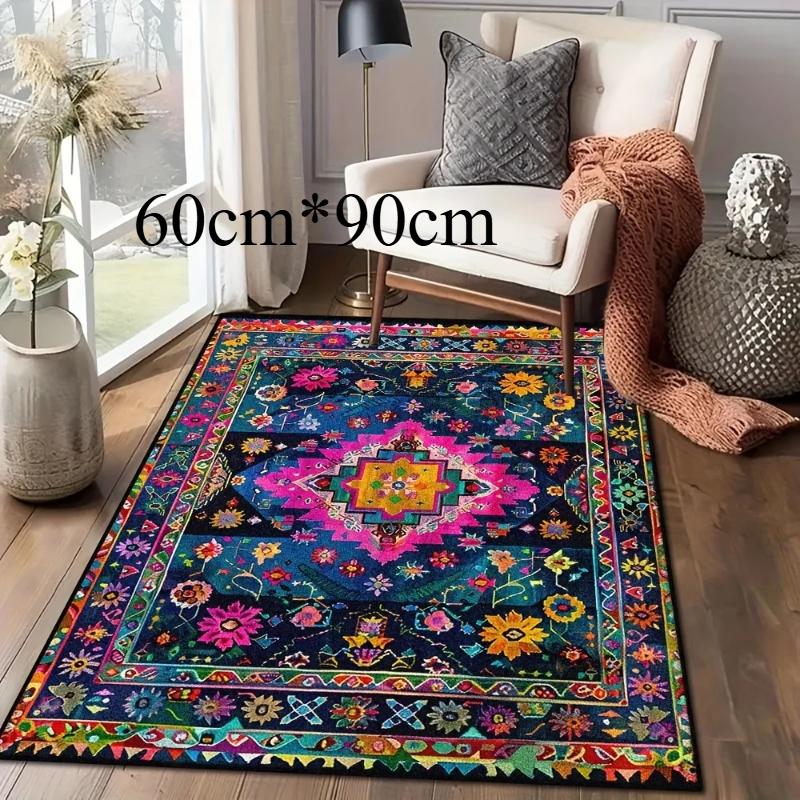 

1 шт. Богемный машинная стирка ковер для гостиной мягкий нескользящий этнический стиль ковер для спальни коврик складной домашний декор