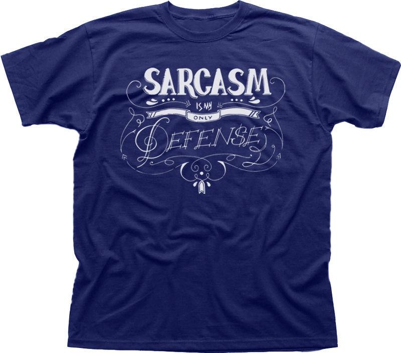 SARCASM is my only defense fathers day funny navy printed t-shirt 09867 4XL