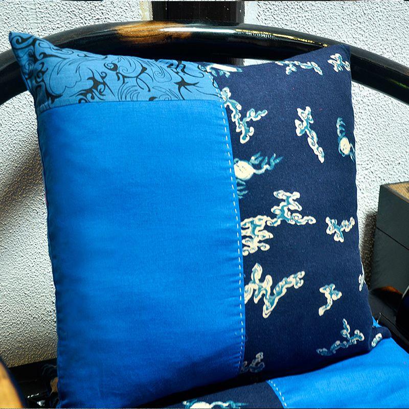 

Даньфэн Китайский Дракон Тотем Наволочка Декоративная Подушка Ткань Blue pillow case (without core)) 45x45cm