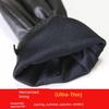 Autumn and Winter Leather Gloves for Men, Thin Style, Touchscreen-Compatible, for Driving, Cycling, and Motorcycling, Pu Leather with Fleece Lining