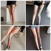 Mesh Women's Sexy Printed Tights Fake Tattoo High Pantyhose New Peony Pantyhose  Summer