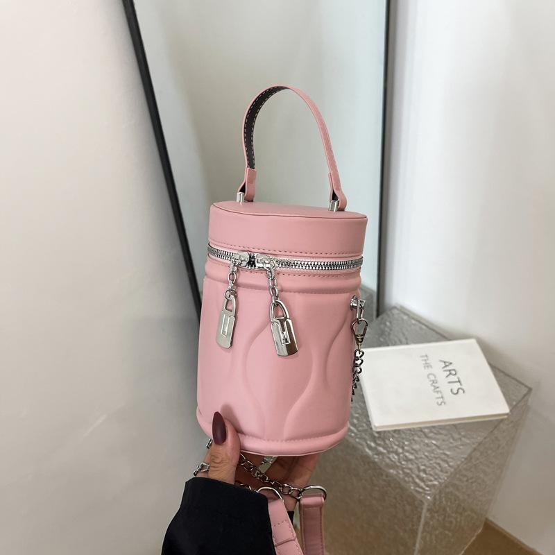 Premium sense portable bucket bag women's new niche design casual shoulder messenger bag cylinder handbag women