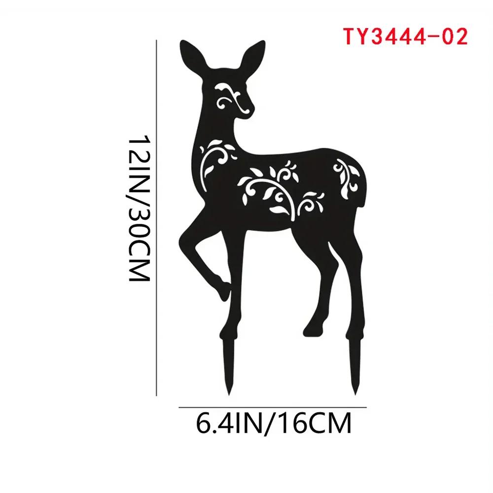 Metall-Hirsch/Hund/Katze-Pfahl - Outdoor-Silhouette-Tierskulpturen | Wasserdichte Metall-Hirsch-Kunstwerke | Dekorative Gartenpfähle