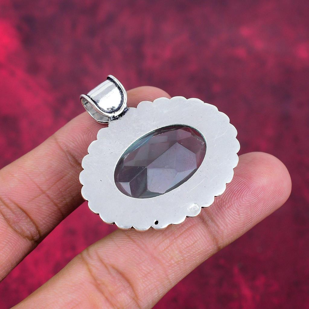 Aqua Apatite Pendant, 925 Solid Sterling Silver Pendant Handmade Gemstone Jewelry, Gifts For Wife Brand New Pendant