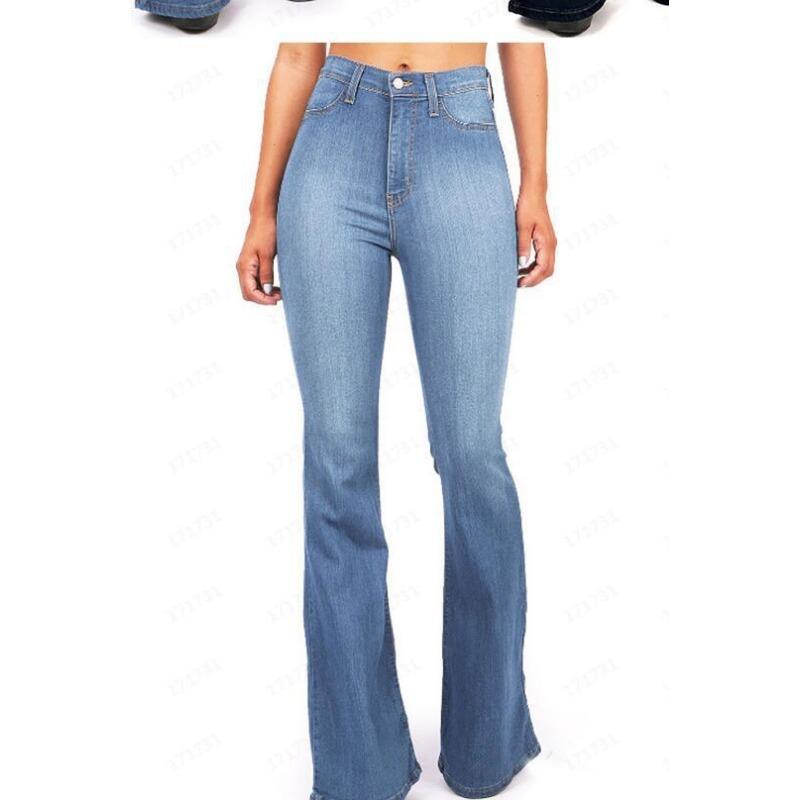 Women's Summer High-waisted Micro-large Jeans Spring and Autumn Wide-legged Thin Long Flared Trousers