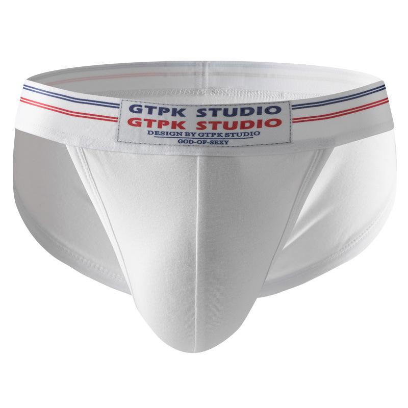 

Мужские дышащие трусы-слипы с высоким вырезом в японском стиле, больших размеров, со средней посадкой Extra Large белый