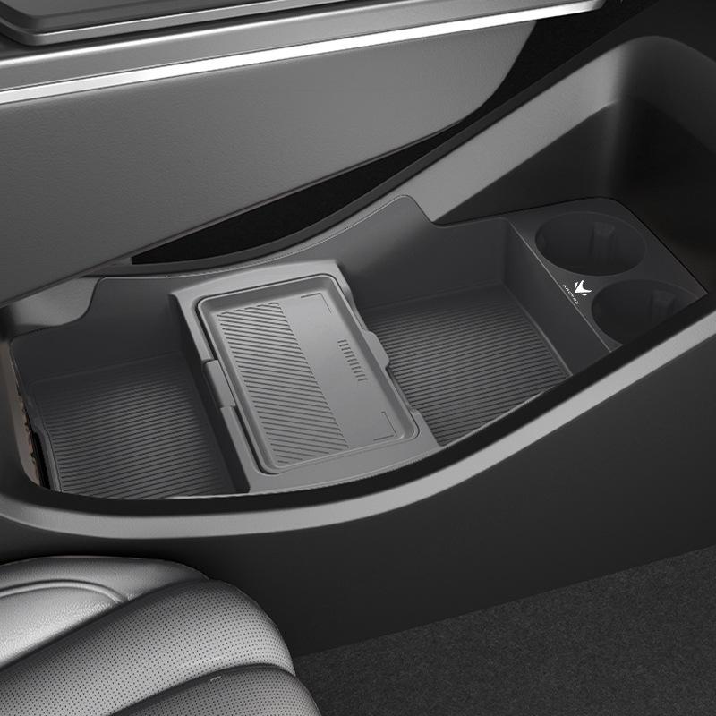 

Fits 25 Jihu T5 Models: Non-Slip Silicone Lower Center Console Storage Box for Original Car Interior