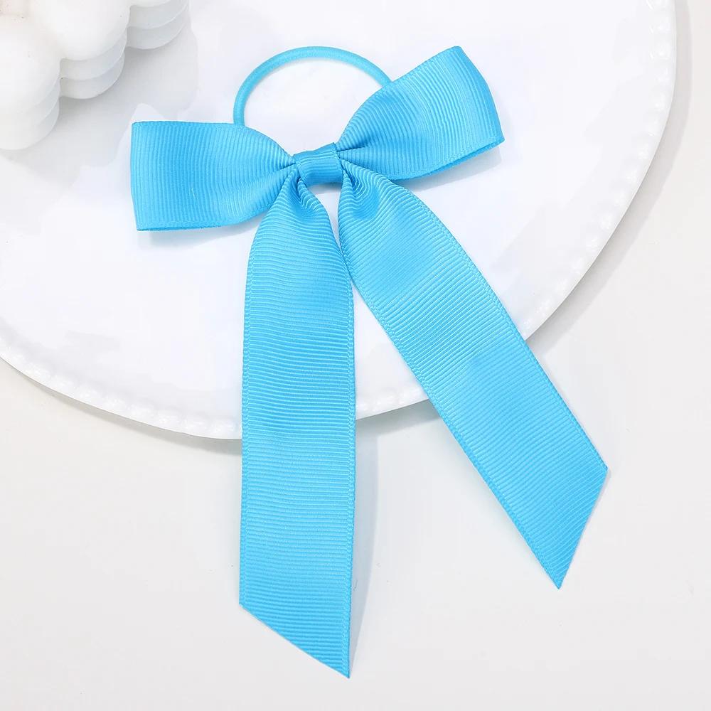 Süße Schleifen-Haarbänder Kleinkind Cheer-Schleife Haargummi Kinder Mode Einfarbig für Mädchen Kinder Party Kopfbedeckung Haaraccessoires