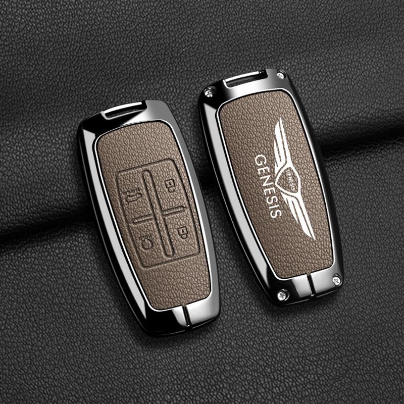 Genesis G70/G80/GV80 Car Key Case - Premium Remote Shell Accessory with Buckle