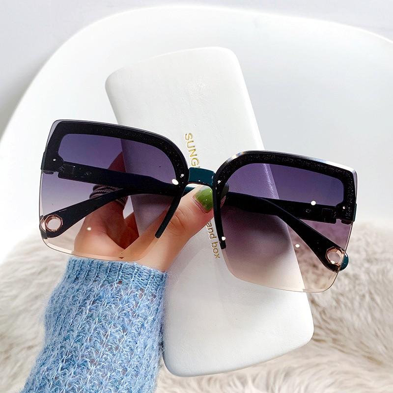 1Pc Fashion Oversized Square Sunglasses Women Men Retro Mirror Lens Eyewear Shades UV400 Protection Punk Sun Glasses New