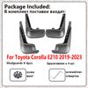 For Toyota Corolla  Accessories E210 ~2023 4x Car Mudguards Baking Paint MudFlaps Fender Protect Mud Guards Splash