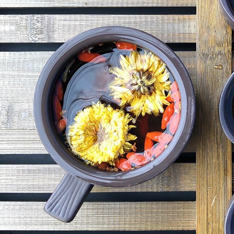 Chrysanthemum Cassia Seed Tea - Honeysuckle Bamboo Leaf Goji Herbal Blend