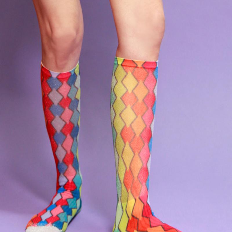RNOT SPRINNG RAINBOW KNEE SOCKS
