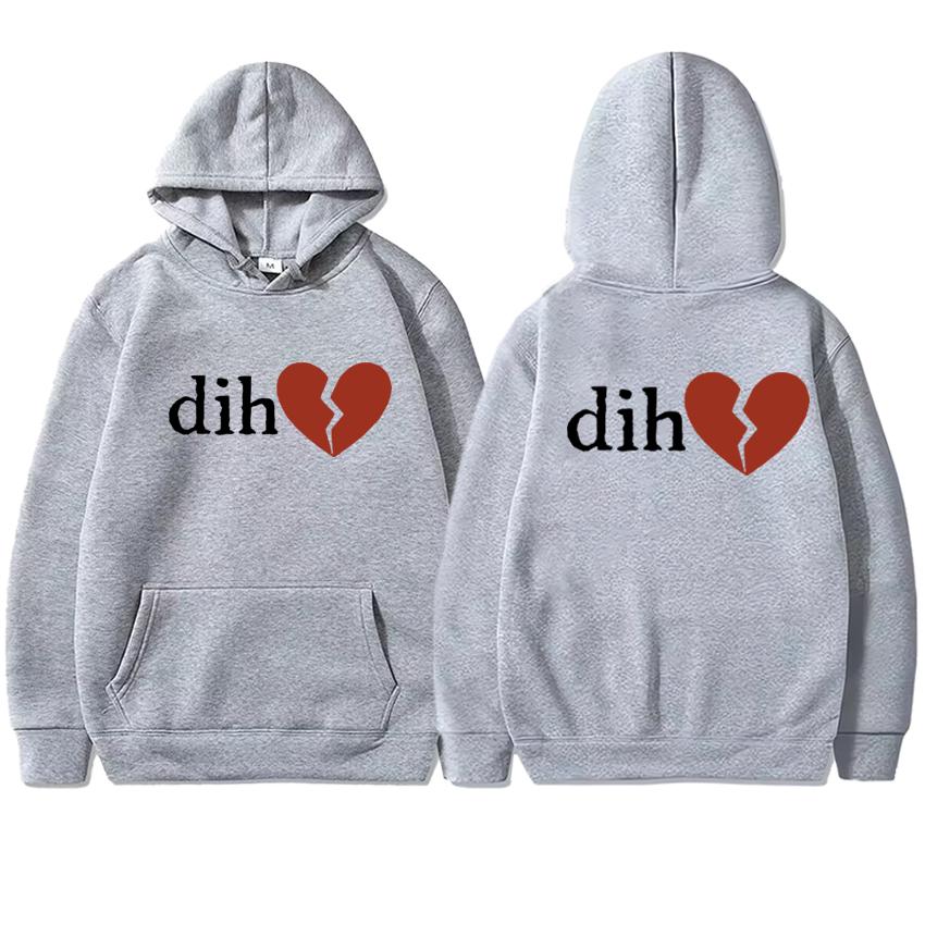 Hot Sale Funny Humor Dih Meme Double Sided print Hoodie Autumn Winter Men women fashion Fleece pullover Unisex Casual Sweatshirt