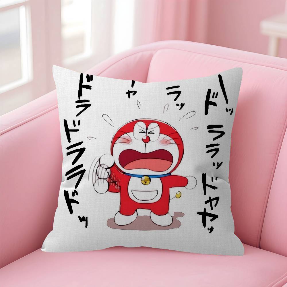 Cushion Cover Car Throw Pillow Case For Sofa Car Christmas Gift Anime Dddoraemon Wwhitepaper