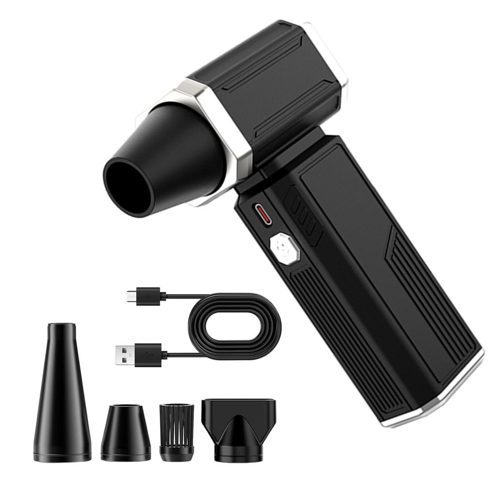 Dry Blower with Replacement Nozzle Electric Air Duster Cordless Air Duster for Computer Keyboard Car Home Dust Removal
