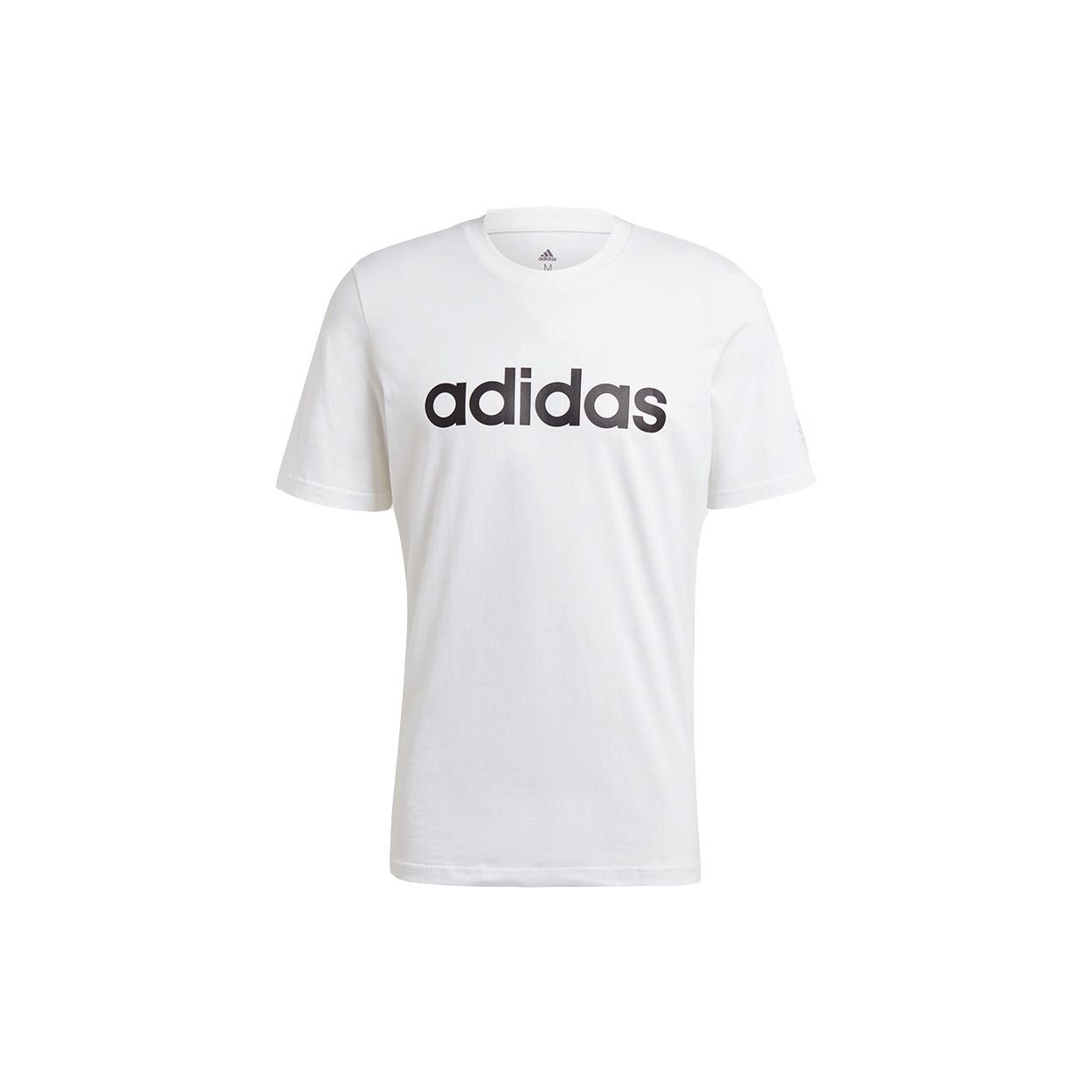 adidas MENS Lin Sports Crew-neck Short Sleeve White Men s GL0058 XXL