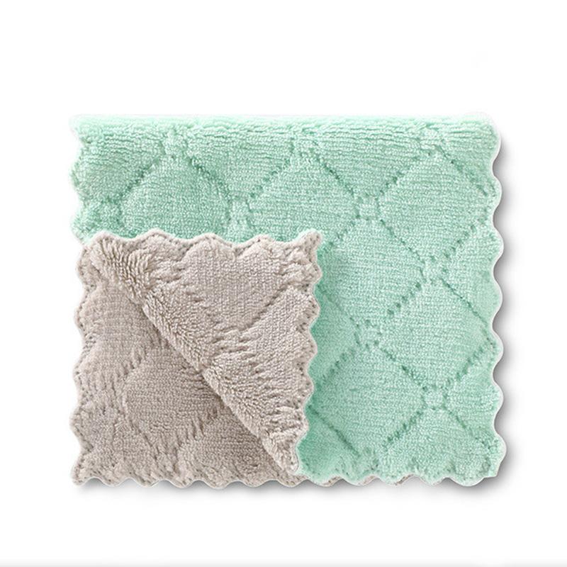 8pc Kitchen Anti-grease Wiping Rags Efficient Super Absorbent Microfiber Cleaning Cloth Home Washing Dish Kitchen Cleaning Towel