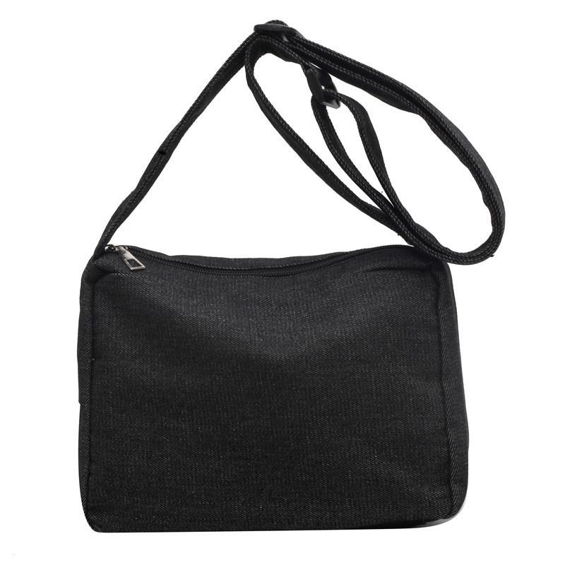 Trendy Denim Crossbody Bag For Women 2023 Simple Stylish Summer Shoulder Bag Mid Soft With Sleek Stitching In Black Light Blue Dark Blue Sky Blue