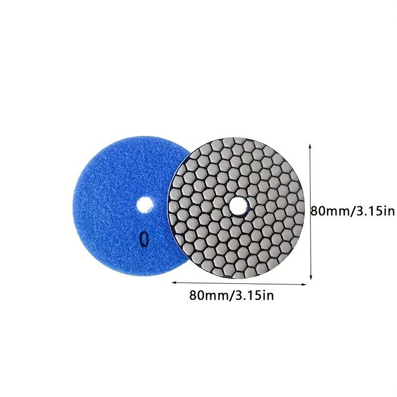 

3-Pack 80mm Dry Polishing Pads – #50/#150/#300 for Granite, Marble, Quartz | Low-Speed Grinder Only 3pcs set