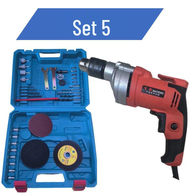 All-Copper Handheld Electric Drill - Forward/Reverse Speed, Adjustable Power Levels, Original Impact, Full Set - Clearance Sale!