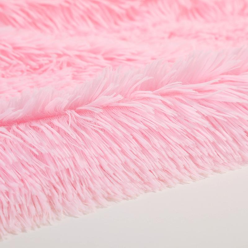 Buy 57x20 Fluffy Long Pillowcase Solid Color Plush Decorative