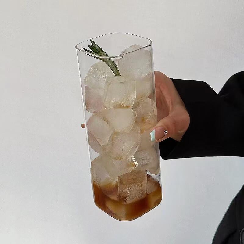 Square Glass Drinking Cup Set