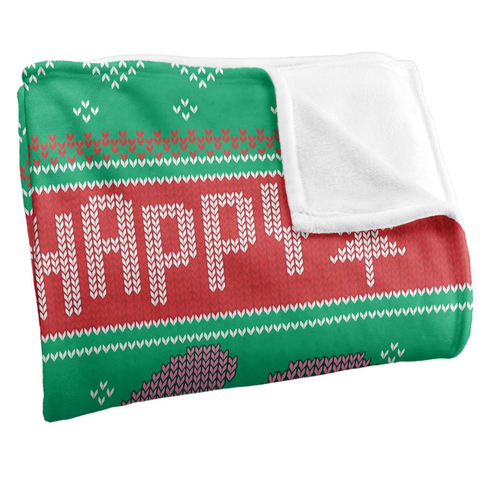 Ren & Stimpy Silky Christmas Sweater Holiday Supersoft Blanket