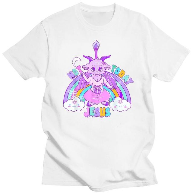 Kawaii Pastel Goth Cute Creepy Black Cat Tshirt Women Summer XS-4XL Tops Creative Pattern Personalized Street Tee Y2k