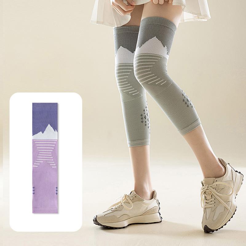 

Модные женские профессиональные спортивные носки, длинные защитные гетры для бега, формирующие гольфы фиолетовый