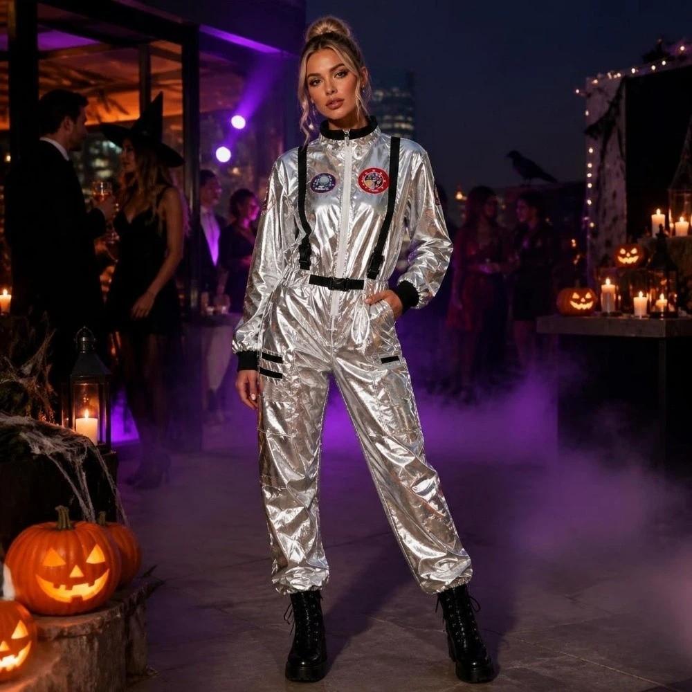 Halloween Spacesuit Jumpsuit Cosplay Costume Performance Spaceman Suit Cosplay Party