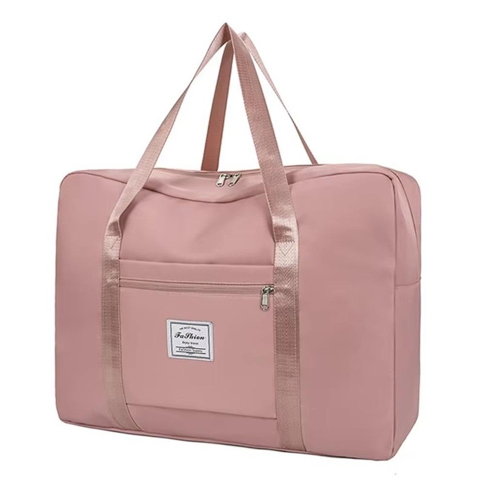 

New Large Capacity Travel Bags Waterproof Folding Luggage Tote Zipper Duffle Bag Travel рожевий