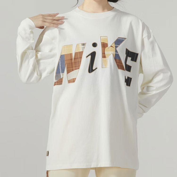 Nike Sweatshirts Women's White Crew Neck Moderate Regular FV3976-121