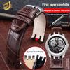 Pulsera de Interfaz Curva Dedicada de 21 mm para Reloj Swatch Correa de Cuero de Vaca para Hombre YRS403 YRS412 YRS402g Correa de Piel de Ternero con Herramientas