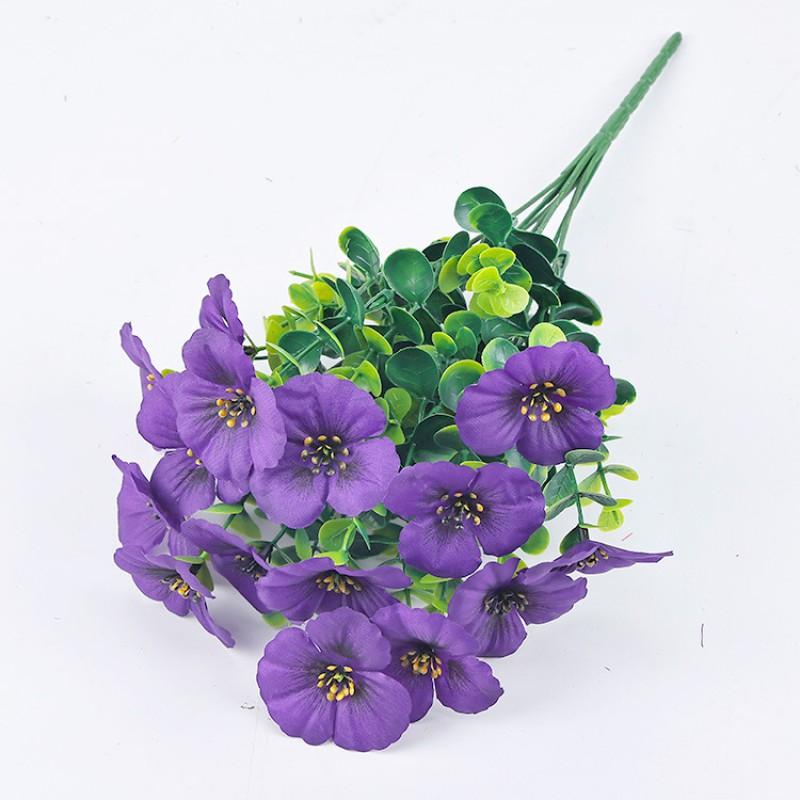 Artificial Eucalyptus Pansy Silk Flower Bouquet Wedding Home Decor Event Pathway Interior Styling