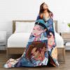 Kawaii Chibi LUKA Hot Anime ALIEN STAGE Warm Blanket  Travel Plush Throw Blanket Pattern Living Room Bedspread Sofa Bed Cover