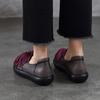 Johnature Genuine Leather Thick Soled Women's Shoes Comfortable Retro Handmade Tassel Slip-on Shoes