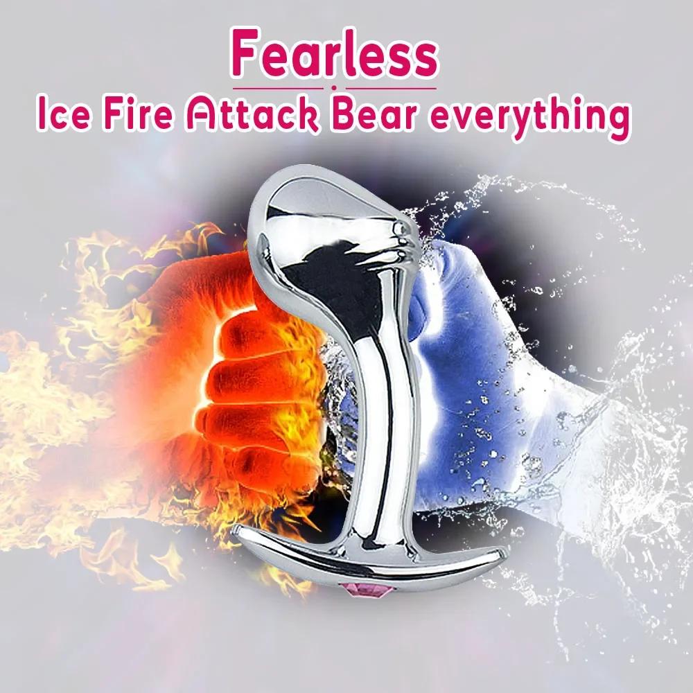 Small Medium Large Huge 3 Size Bullet Metal Anal Beads Butt Plug Fake Dildo Wearable Insert Sex Toy For Male Female