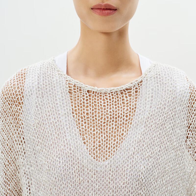 LESS 2025 Summer Cotton-Linen Knit Pullover