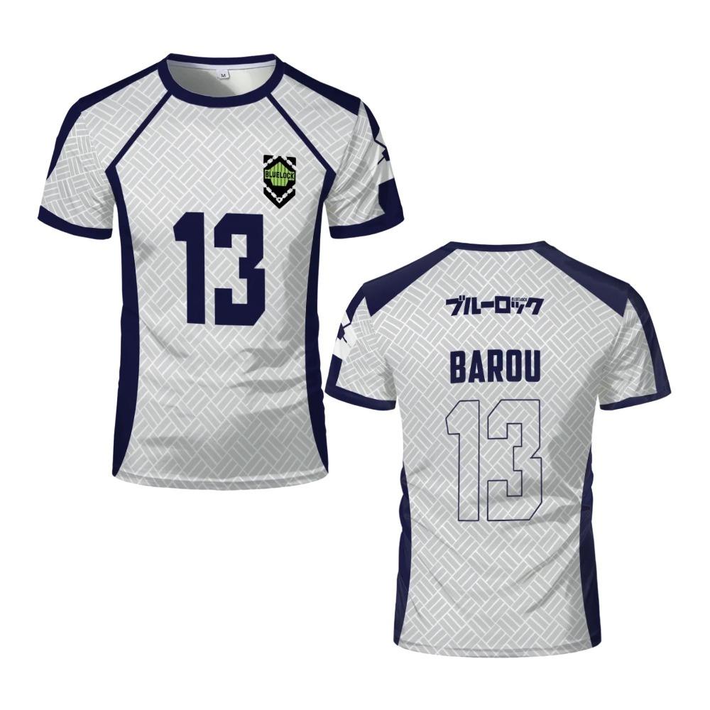 Japanisches Anime-Trikot Nagi Seishiro Niko Ikki 3D-Druck T-Shirt Herren Damen Kurzarm Fußball Sportbekleidung Cosplay Kostüm Oberteil Tee