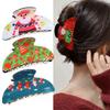 Christmas Theme Plastic Hair Claw Festival Photography Hair Accessories for Women Girls High Ponytail Anti-Slip Hairpins