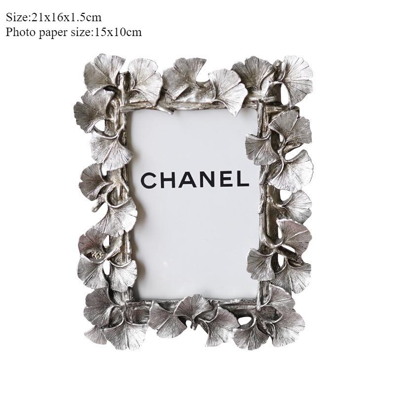 Стильный креативный золотой фоторамка-украшение с гинкго билоба Nordic свадебная фотография фоторамка подарок доставка украшение серебряный