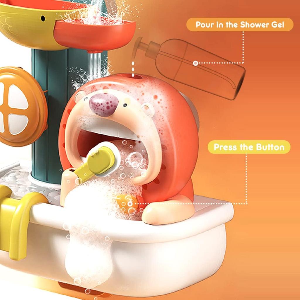 The Lion Brushes Baby Bath Toy Set Bath Toy Water Toy Bath Gifts for Children Boys and Girls From 2 Years