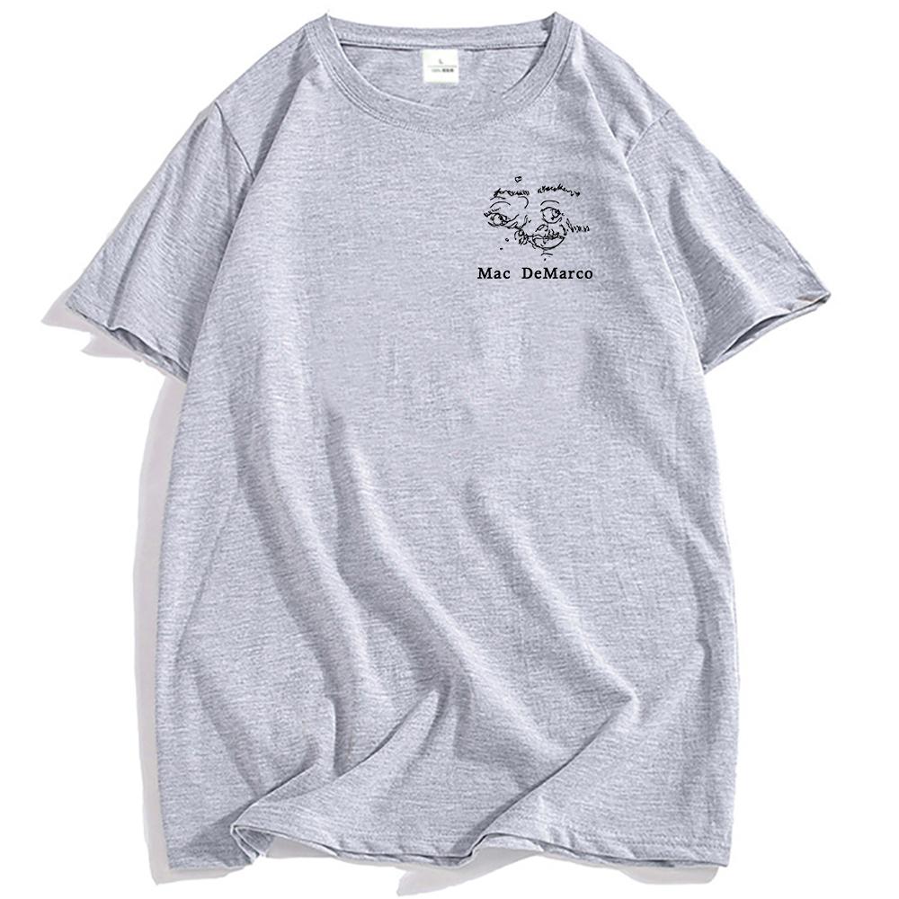 One Wayne G T-Shirt Mac DeMarco Gitarre Album Grafik T-Shirts Kurzarm Rundhals Herren T-Shirt Streetwear Unisex Baumwolle Weiche T-Shirts