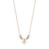 Mother Of Pearl Glass Stainless Steel Necklaces Women's Rose Gold EGS3053221