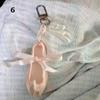 Vibrant Color Mini Satin Ballet Shoes Keychain Delicate Ribbon Bows Fashion Backpack Pendant for Dance Enthusiasts Holiday Gift